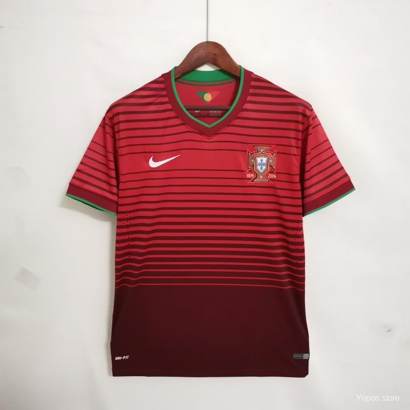 Camiseta de fútbol Portugal 2014 LOCAL MANGA CORTA VERSION FAN